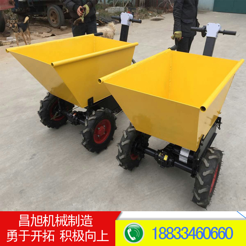 電動手推車新建筑工地翻斗車養殖場果園小推車電動小推車