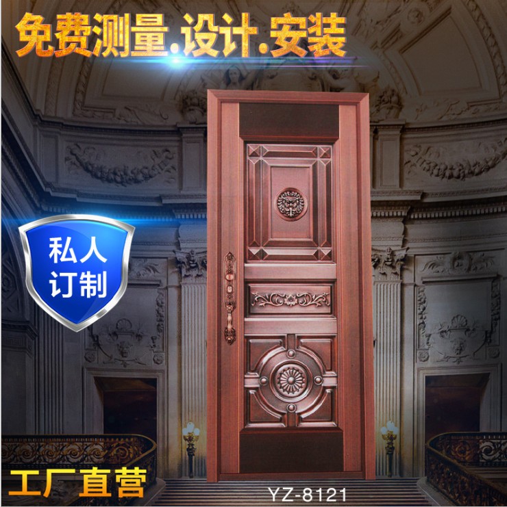 環形雕刻推拉銅門 庭院門生產廠家 銅門廠家