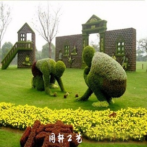 園林景觀布置仿真綠雕 旅行景點雕塑大型蝴蝶環保綠色植物雕像 仿真綠雕