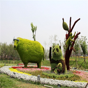 園林景觀布置仿真綠雕 旅行景點雕塑大型蝴蝶環保綠色植物雕像 仿真綠雕