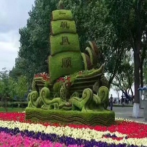 園林景觀布置仿真綠雕 旅行景點雕塑大型蝴蝶環保綠色植物雕像 仿真綠雕