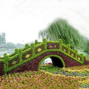園林景觀布置仿真綠雕 旅行景點雕塑大型蝴蝶環保綠色植物雕像 仿真綠雕