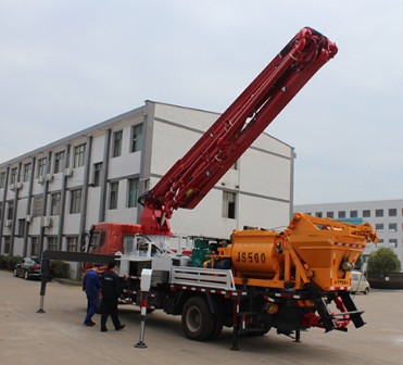 混凝土泵車，天拓重工移動式攪拌輸送一體機各地級市經銷商