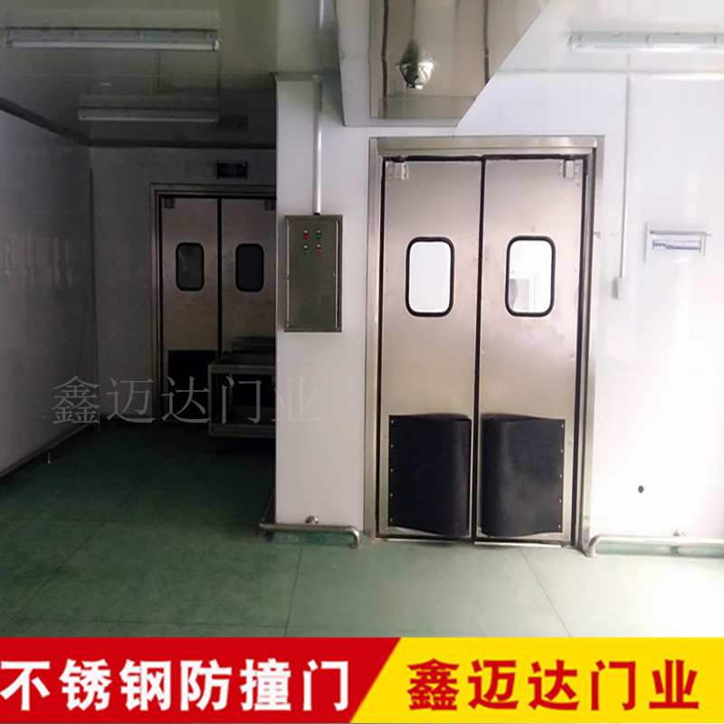 漯河不銹鋼自由門|漯河不銹鋼防撞門|鑫邁達門業