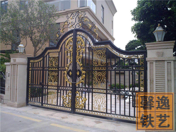 馨逸裝飾生產供應 高端小區鐵藝大門 鑄造鐵藝大門 鋁合金鐵藝大門品質保證