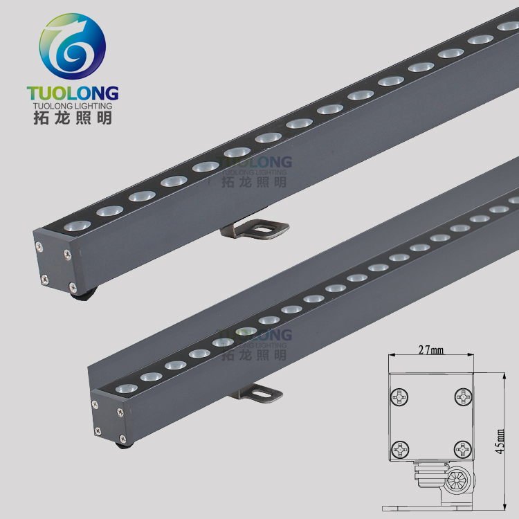 拓龍照明LED線條燈12W結構防水建筑外墻RGBW外控洗墻燈24V