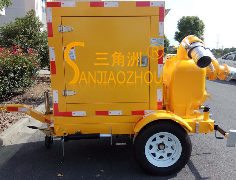 防汛移動泵車  二輪移動強自吸泵車  柴油機水泵、柴油機消防泵