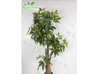仿真八杈發財樹廠家直銷   沈陽仿真植物生產廠家