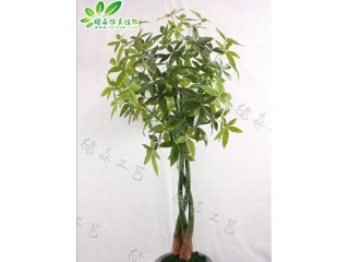 仿真辮子發財樹廠家直銷    沈陽仿真植物生產廠家