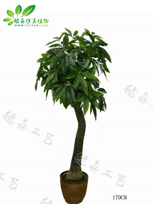 仿真彎桿發財樹