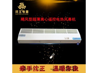 廠家直銷 颶風型超薄離心遙控電熱風幕機 可定制多規格電熱風幕機