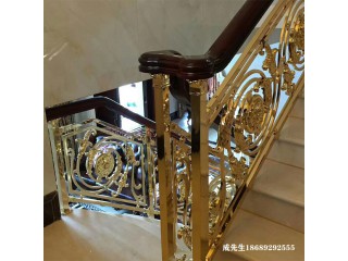 防撞鋁藝樓梯護欄 品牌別墅樓梯護欄供應商
