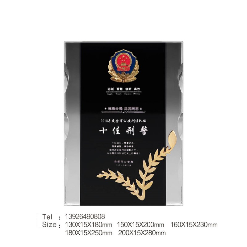 波浪邊直邊獎牌-十佳刑警