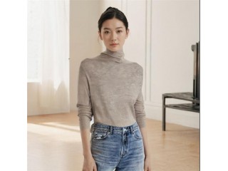 溫碧霞代言IRENENA服裝秋冬新款高領長袖打底衫氣質百搭顯瘦上衣